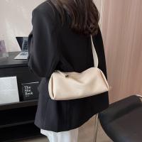 Bolso cruzado con patrón de lichi de gran capacidad, bolso de almohada, bolso de bola de masa de PU de Color sólido, bolso de compras de estilo coreano, bolso de hombro - details 6