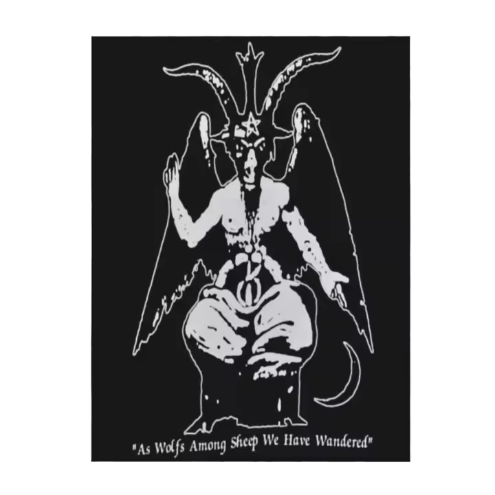 Darkthrone-Manta de franela para Baphomet-2, para dormitorio, sofá - 1