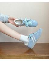 Nuevo verano océano azul suela suave cómodo con cordones de fondo plano estudiante universitario deportes y zapatos de ocio - details 13
