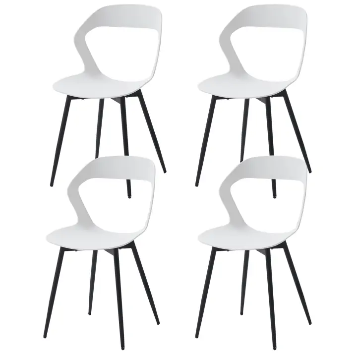EGOONM-Juego de 4 sillas de comedor Escandinavia, muebles para comedor, silla de diseño nórdico, sillas creativas con respaldo para el hogar - 1