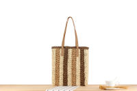 Bolso de hombro ahuecado a rayas, moderno y minimalista, colores contrastantes, gran capacidad, versátil - details 4