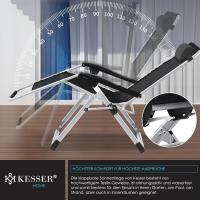 Tumbona Plegable y Resistente |   Silla de Jardín, Capacidad de 200 kg, Acolchado Ergonómico Extra Ancho, Respaldo Ajustable, Almohada para el Cuello y Portavasos - details 4