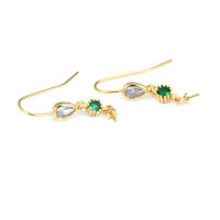 Latón color oro de 18 quilates, compatible con cuentas de medio agujero con ganchos de medio pasador para pendientes, joyería de alta calidad, accesorios para manualidades. - details 16