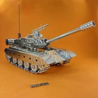 Tanque de batalla principal chino T99 de acero inoxidable, modelo de aleación 1:32, adornos, juguetes terminados - details 8
