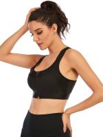 Tops cortos cruzados para mujer, camisa deportiva de Yoga de manga corta negra - details 4