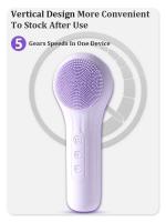 Limpieza facial sónica impermeable para hombres y mujeres, cepillo limpiador eléctrico exfoliante recargable - details 12