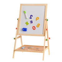 Pizarra de dibujo de madera para niños, pizarra blanca de doble cara, caballete ajustable, juguete de pintura, juguetes educativos de Aprendizaje Temprano - details 2