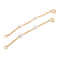 Cadenas de latón de Color dorado de 18K con extremo de gota, cadenas extensibles con cierres redondos de resorte, suministros de joyería Diy de alta calidad para mujer - details 10