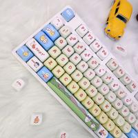 Pequeños ocho teclas PBT sublimación en caliente de cinco lados MOA teclado mecánico altamente adaptable 98 teclas 104 lindo espacio 6,25U（Teclado no incluido) - details 6