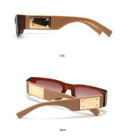 Toyear-gafas de sol rectangulares para hombre y mujer, lentes de sol de marca de lujo, montura pequeña, clásicas, estilo Punk, Vintage, cuadradas - details 15