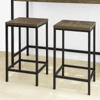 Conjunto de Mesa y taburetes de Estilo Industrial Mesa Alta de Bar + 2 taburetes Juego de Barra ES - details 4
