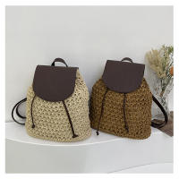 Bolsa de paja de verano para mujer, mochila de moda - details 16