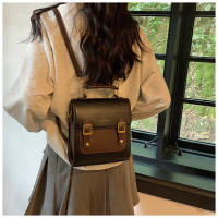 Mini mochila para mujer, nueva moda, versátil, de gran capacidad, bandolera doble con bloques de Color para niñas, bolso escolar pequeño de viaje a la moda - details 13
