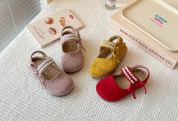 Bolsa de los niños cabeza Boken zapatos 2025 primavera y otoño nueva versión coreana de las niñas perla arco princesa zapatos de suela suave solo zapatos - details 3