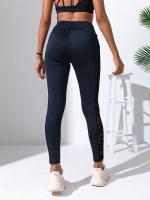 Pantalones de yoga, empalme de malla de gran tamaño, pantalones de levantamiento de glúteos y control abdominal para deportes y deportes - details 3