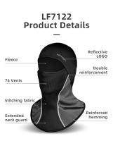 Máscara de Esquí ROCKBROS para Invierno con Forro de Lana Térmica Cubierta Completa para Snowboard y Ciclismo al Aire Libre Resistente al Viento Material de Poliéster Cuidado de la Gorra Lavable en Máquina - details 10