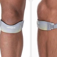 Rodillera de neopreno con correa de soporte, diseño antideslizante, transpirable, correa para tendón rotuliano, amortiguador ajustable - details 2