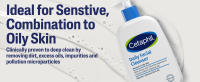 Cetaphil Face Wash, limpiador facial diario para pieles sensibles, mixtas a grasas, 20 oz, espuma suave, sin jabón, - details 2