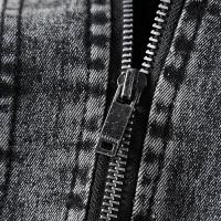 Chaqueta vaquera para hombre, camisa informal estampada azul claro a la moda, chaqueta vaquera negra, chaqueta de primavera para hombre de talla grande - details 5