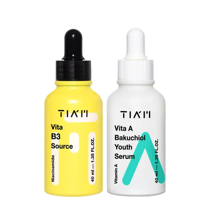 TIAM Youthful Radiance Duo: B3 Soure & Vita A Bakuchiol Youth Serum para revitalizar su piel, set coreano de cuidado de la piel - 1