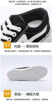 Zapatillas deportivas de lona transpirables para mujer, calzado deportivo plano para caminar al aire libre, ideal para estudiantes jóvenes, tenis, parte superior baja, color blanco - details 3
