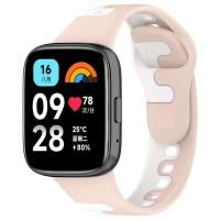 Aplicable a la correa de silicona 3 Watch, reemplazo de pulsera de dos colores para Redmi Watch3 Active - details 4