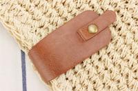 Bolsa de papel tejida pequeña para fotografía, bolsa cruzada versátil, estilo bosque, playa, vacaciones en la playa, nueva cuerda - details 8