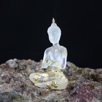 Figuritas de Buda de resina de imitación hechas a mano, estatua de Buda sentado realista, fondo plano transparente, Mini adorno budista para oficina - details 9
