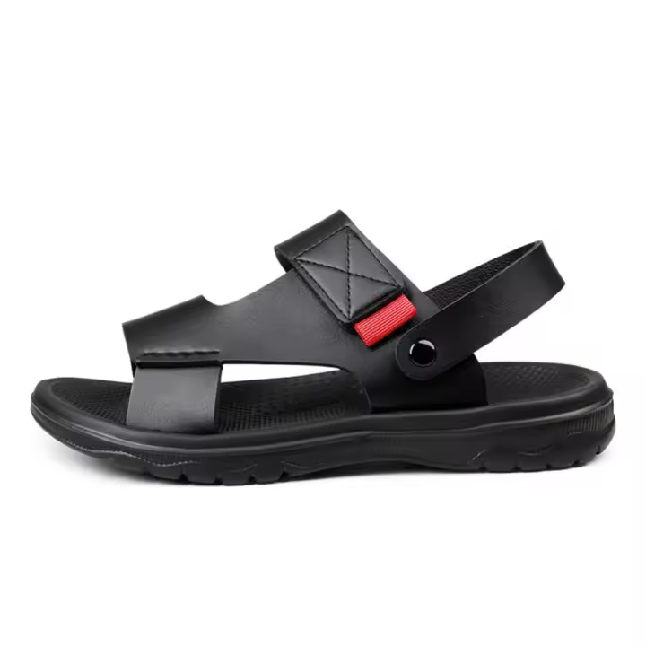 Sandalias de hombre verano ocio playa vacaciones al aire libre masculino Retro cómodo Casual sandalias de cuero hombres chanclas - 1
