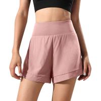 Pantalones cortos deportivos atléticos de cintura alta para mujer, Shorts deportivos de Color sólido para gimnasio, Yoga, entrenamiento, correr, bailar, Golf, tenis, con bolsillo - details 4