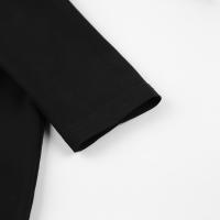 Primavera estilo francés elegante pequeño negro largo cuello cuadrado Slim Fit Bodycon diseño Dre - details 18