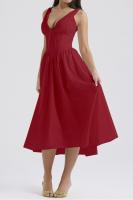 2025 nuevos modelos de primavera y verano, vestido de tirantes ajustado, vestido de temperamento con cuello en V estampado informal europeo y americano - details 26