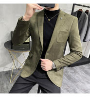 Traje de Abrigo de Piel de Ciervo de Alta Calidad Ajuste Delgado, Moda de Negocios Casual, Botón Único - details 17