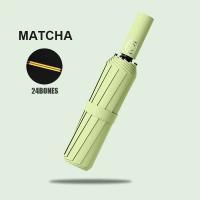 Paraguas automático grande de 24 huesos de Color sólido, luz plegable, gran formato, sombrilla para exteriores, protección UV, paraguas automático - details 17