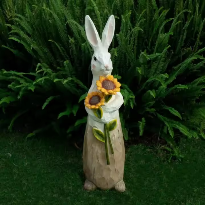 Estatua de Conejito de Resina 35"H Decoración para Jardín y Patio Regalo Perfecto - 1