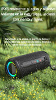 SANLEPUS Altavoz Bluetooth con Sonido HD, Altavoz Inalámbrico Portátil con Luces Intermitentes de Colores, IPX5 Resistente al Agua, Hasta 10H de Tiempo de Reproducción, Emparejamiento TWS, BT5.3, para Hogar/Fiesta/Exterior/Playa - details 5