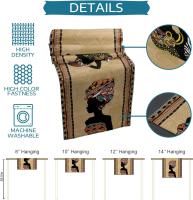 Manteles de Mesa de Lino Boho Étnico Pañuelo de Mesa de Comedor de Granja para Fiesta de Navidad - details 4