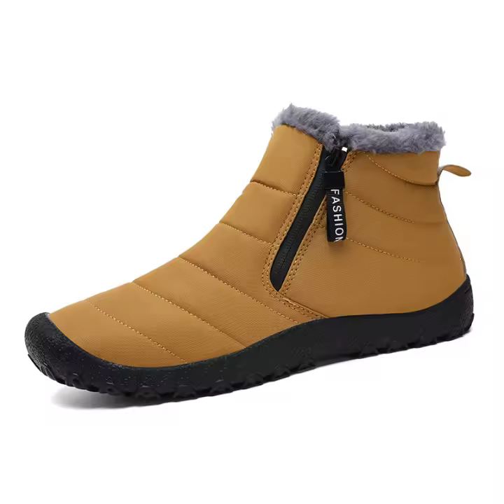 Zapatos de algodón cálidos y gruesos para exteriores, zapatos de hombre de invierno de terciopelo con cremallera. - 1