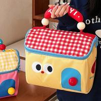 Bolsa de maquillaje de mano de nailon, bolsa de almacenamiento para cuidado de la piel de gran capacidad con dibujos animados, lonchera aislante impermeable multifuncional para exteriores - details 7