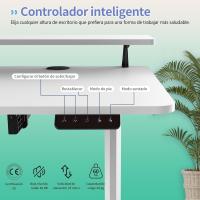 160x70cm Mesa Escritorio Elevable, Mesa Elevable Escritorio, Mesa Gaming Blanco, Secretaria Elevatoria, Memoria de Altura Ajustable, Adecuado para Estudiar, Trabajar, Juegos - details 17