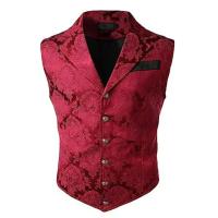 Chaleco de traje para hombre, chaleco con estampado de cuello en V, chaleco de boda para novio, traje elegante para hombre, chaleco, vestido Formal, chaqueta, chaleco, ropa de trabajo - details 20