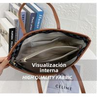 Bolso de mujer a cuadros de alta gama a la moda, bolso de hombro nuevo versátil de gran capacidad, bolso de mano Retro para exteriores, bolso de mano - details 7