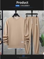 Conjunto De Camiseta Y Pantalones Cortos Informales Para Hombre, Chándal De Color Sólido, Trajes Sueltos De Verano, Talla 3XL - details 12
