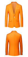 Blazer de Negocios Delgado para Hombres Colores de Caramelo Traje de Forma Casual para Oficina y Club Social - details 18