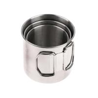 Taza con asa plegable de acero inoxidable, armas de fuego portátiles, taza para acampar al aire libre, accesorios VIE para el hogar, 1 pieza. - details 7