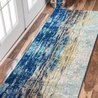 Alfombra cascada vintage abstracta, 152 cm x 243,8 cm, azul - details 19