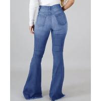 Pantalones vaqueros rasgados de alta elasticidad, pantalones acampanados de cintura alta - details 7