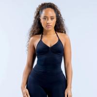 Chaleco deportivo sin costuras para mujer, de secado rápido, sostenible, sin espalda, estampado sólido, ligero, transpirable, para fitness. - details 6