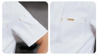 Uniforme de Chef, camisa de camarero de Catering, chaqueta de cocinero de cocina de restaurante de verano, ropa de camarero de panadería para espalda, diseño de malla transpirable - details 6