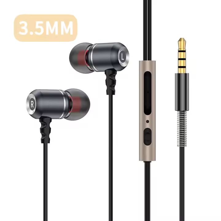 Auriculares de música para deportes electrónicos, dispositivo de audio con cable de Metal, sonido estéreo envolvente 3,5, Chip Digital tipo C, 7,1 MM, codo de 90 °, para Samsung y Android - 1